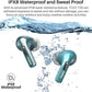 TOZO T20 Wireless Earbuds Bluetooth Headphones 48.5 Hrs Playtime with LED Digital Display, IPX8 Waterproof, Dual Mic Call Noise Cancelling 10mm Broad Range Speakers with Wireless Charging Case Green