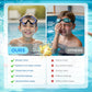 Swim Goggles for Kids 3-15 with Earplugs Large Frame Anti-Fog/UV Swimming Goggles for Boys Girls Toddler 2PCS