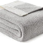 Snuggle Sac Heather Grey Throw XL Blanket for Couch, Super Soft Warm Blankets Cozy Knit Fuzzy Microfiber Throws Dupes for Sofa, Bed, Camping, Picnic, Heather Grey, 50x70 inches