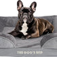 The Dog’s Bed, Orthopedic Standard Foam Waterproof Dog Bed with Standard Support, Medium Silver Grey Plush, Waterproof, Supportive Dog Bed with Replaceable Covers, Veterinary Approved