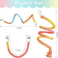 BNOSDM 3 Pcs Rope Perches for Bird Cages Gradient Sunset Color Bendable Climbing Rope Ladders & Swings Birds Cage Accessories Toy for Parakeets, Budgies, Cockatiels, Conures, Lovebirds