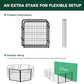 FXW Homeplus Unleashed Indoor Dog Playpen - Stress-Free and Safe Play, Heavy Duty 24 Inch 2 Wire Panels Dog Pen for Puppy and Small Dogs, Black│Patented