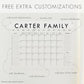Personalized Clear Acrylic Calendar for Wall, Calendar Whiteboard for Wall, Dry Erase Wall Calendar, Wall Calendar Organizer System for Home (Block, Blush, 31"W x 23"H)