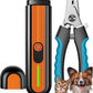 Super Powerful Dog Nail Trimmers and Dog Nail Clippers Combo, Ultra Quiet, 3 Speeds, 4 Bright Lights, with Travel Lock, for Small, Meddium and Large Dogs, Cats and Small Animals