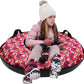Snow Tube, Oxford Cloth Inflatable Sledding Tube with Cushion, 35.43in Towable Snow Sleds for Kids and Adult, Inflatable Sled for Outdoor Skiing, Sand Sliding, and Grass Sliding
