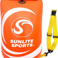 Sunlite Sports Swim Buoy Premium Quality, Highly Visible Waterproof Safety Marine Float Training for Open Water Swimming, for Swimmers, Triatheletes, Kayakers, Snorkelers, Throwable Flotation Device for Adults