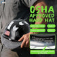 AOLAMEGS Construction Safety Hard Hat - ANSI Z89.1 Type Ι OSHA Approved Safety Helmets with Chin Straps Lightweight Reflective Vented ABS Hard Hats For Men Women Industrial Workwear 6-point Suspension