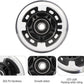 8pcs Inline Skate Wheels Led Light-Up Wheels 64/70/72/76/80mm w/Bushings 85-88A for Kids and Youth Beginners Children's Inline Skates Indoor/Outdoor Use (Black, 76mm)