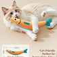 Interactive Cat Toys with[5000mg Premium A+Catnip][Baby Grade] Soft Chew Kicker Cat Toys for Indoor Cats & Kittens, Crinkle &Rattle Fish Sound Toy, Drives Bored Cats Crazy with Fun,3 Pack