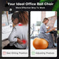 Yoga Ball, 22-30 Inch Extra Thick Exercise Ball for Workout Fitness Balance, Anti Burst Chair for Home and Office Desk, Includes Hand Pump & Workout Guide Access