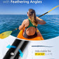 OCEANBROAD Kayak Paddle 86in/218cm, 90.5in/230cm Alloy Shaft 2-Piece Floatable Kayak Oar for Kayaking Canoeing Boating