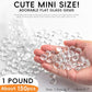 1 LB Clear Glass Marbles, Transparent Mini Flat Glass Beads~150 PCS for Vase Fillers, Floral Bottom Mancala Gems Pebbles Fish Tank Rocks for Table Aquarium,Home Decor Art Craft Supplies(0.5"~0.7")