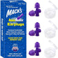 Mack's AquaBlock Swimming Earplugs, 3 Pair - Comfortable, Waterproof, Reusable Silicone Ear Plugs for Swimming, Snorkeling, Showering, Surfing and Bathing (Purple)