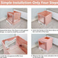 Foldable Cat Litter Box with Lid, Enclosed Potty, Large Top Entry Anti-Splashing Toilet, Easy to Clean Including Litter Scoop and 2-in-1 Cleaning Brush (Pink)