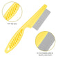 Cat & Dog Comb Set - Fine Tooth Grooming Comb for Dandruff & Hair Removal (Yellow)