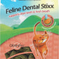 Emerald Pet Feline Dental Stixx — Tasty and Crunchy Cat Dental Sticks with Pumpkin for Digestive Health — Natural Grain Free Dental Treats for Clean Cat Teeth and Fresh Breath — Salmon Stixx, 3.6 oz