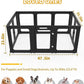 Dog Playpen, Clear Acrylic Plastic Puppy Playpen Indoor, Pet Pen for Puppy Cat Bunny, Transparent Easy Assemble Foldable Whelping Box for Dogs, Puppy Playpen with Gate (23.6" Height, 10PCS)