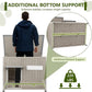 Large Dog House Outdoor XL Wooden Dog House with Weatherproof Asphalt Roof, Chew-Resistant Frame, Removable Floor, for Medium to Large Dogs Indoor Outdoor Use (Grey, 43.3"L x 29.5"W x 33.5"H)