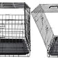 DONORO Dog Crates for Lareg Size Dogs Indoor Double Door Dog Kennels & Houses for Puppy and Cats, Collapsible Metal Contour Dog Cages (Brown, 42.0" L x 28.0" W x 31.0" H)