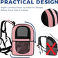 Apollo Walker Dog & Cat Carrier Backpack for 4-15lb Pets - Ventilated Safe Design with Padded Back Support, Breathable Mesh Pet Backpack for Hiking, Travel, Outdoor (Pink)