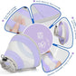 Breathable Air Mesh Cat Cone Collar Soft to Stop Licking, Adjustable, Foldable Lightweight Kitten Cones After Surgery Recovery for Cats & Kittens (Light Purple,L)