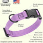 Dogline Biothane Waterproof Dog Collar with Quick Release Buckle Strong Coated Nylon Webbing with Odor- Proof for Easy Care Easy to Clean Fits Small Medium Large Dogs, Amethyst Purple 1" W 15-23" L