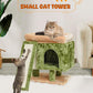 SYANDLVY Small Cat Tree for Indoor Cats, Cat Tower with Scratching Post, Modern Activity House for Large Cats, Condo with Board, Kittens Cave