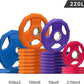SPART Color Coded Weight Plate 2-Inch Rubber Coated Olympic Grip Plate for Barbell, Solid Cast Iron Weight Plates for Strength Training, Weightlifting, Crossfit, Home Gym, 2.5LB/5LB/10LB/25LB/35LB/45LB, Pair