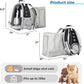 Lollimeow Cat Carrier Backpack, Bubble Expandable Backpack Carrier, Pets and Small Dogs,Airline-Approved, Designed for Travel, Hiking, Walking & Outdoor Use (Square Back Expandable-Black)