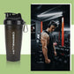 3 Pack Protein Shaker Bottle, 24 oz Protein Shaker Cup with Wire Shaker Ball for Pre Workout, Shake Bottle with Carrying Handle, BPA-Free & Dishwasher Safe (Black, White, Blue)