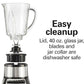 Hamilton Beach Wave Crusher Blender For Smoothies With 40 Oz Glass Jar and 14 Functions, Ice Sabre Blades & 700 Watts for Consistently Smooth Results, Black + Stainless Steel (54221)