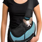 YUDODO Pet Sling Carrier for Small Dogs & Cats – Hands-Free Puppy Carrier with Safety Hook, Large Zipper Pocket, Soft Breathable Mesh, Adjustable Strap & Reflective Strip (Cyan 3.0 M)