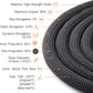X XBEN Outdoor Climbing Rope 10M(32ft) 20M(64ft) 30M(96ft) 50M(160ft) 70M(230ft) 152M(500FT) 352M(1000FT) Static Rock Climbing Rope for Escape Rope Ice Climbing Equipment Fire Rescue Parachute