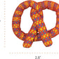 Catstages Plaque Away Pretzel Cat Toy – Interactive Catnip Dental Chew Toy to Help Clean Teeth, Fun for Play and Chewing, Orange