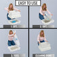 V2 Deluxe Cat Litter Box Starter Kit, Includes 56ct Disposable Standard Sifting Liners, White
