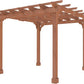 MUPATER 10×10 FT Wooden Pergola with Roof, Wood Pergola Kit with Stakes, Outdoor Shelter Structure for Climbing Plant Support, All-Season Durability, Shade for Patio, Backyard, Deck, Lawn