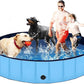 Foldable Dog Pool, Lexda Hard Plastic Shell Pet Swimming Pools for Large Dogs, Collapsible Plastic Pet Pool, Portable Bathing Tub for Dogs (79x12inch)