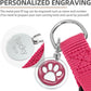 PUPTECK No Pull Dog Harness Soft Adjustable Basic Nylon Step in Puppy Vest Outdoor Walking with ID Tag and A-ir Tag Case, Hot Pink, L