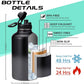 Half Gallon Insulated Water Bottle - with Straw & Spout Lid, Paracord Handle & Carrier Bag, Protective Cup Mat, 64oz Vacuum Stainless Steel Water Bottle, Metal Vacuum Flasks Keep Cold 48h Hot 24h