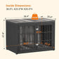 38" Heavy Duty Dog Crate Furniture for Large and Medium Dogs,Wooden Metal Kennel for High Anxiety Dogs, Chew Proof Cage Indoor, Decorative Kennel End Table