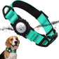 TagME Airtag Dog Collar,Waterproof Reflective Pet Collar with Airtag Holder,Soft Padded and Double D-Rings for Medium Dogs,Turquoise
