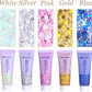 Face Body Glitter, Hair Glitter Sparkles Chunky Face Glitter Gel for Girls Makeup Singer Concerts Mermaid Festival Sequins Face Paint (White+Silver+Pink+Gold+Blue)