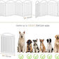 BHG Metal No-Assembly Freestanding Dog Gate with Door Walk Through, Extra Wide 96", Extra Tall 32" Pet Gate, Accordion Puppy Folding Playpen Dog Fence, with 2PCS Support (White, 8 Panels)