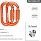 Heavy Duty Carabiner, 25kn(About 5620 lbs) Oval Carabiner Clip O-Shape Rock Climbing Carabiner Lightweight Caribeener for Climbing, Mountaineer, Aerial Work