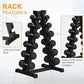 Rubber Coated Hex Dumbbell Weight Set, Multiple Sizes Exercise & Fitness Dumbbells,100LB Set,110LB Set,200LB,350LB,450LB,550LB, 35-50Lbs Pairs for Muscle Toning, Strength Building & Full Body Workout