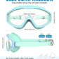 NSSIW Swim Goggles Swimming Kids-Goggles: Anti Fog No Leak with Nose Clip Earplugs for Girls Boys Youth 6-14 3 Pack