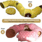 AUOON Cute Cat Donut Tunnel - Round Cat Tunnel Bed with Washable Cushion Interactive Cat Toy for Indoor Cats Kitten Kitty Puppy Rabbit Ferret (Pink)