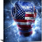 Sports Boxing Wall Art Canvas American Flag Wall Decor Prints Framed Painting Gym Pictures Gifts Artwork for Bathroom Living Dining Room 12"x16"