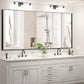 55x30 Inch Black Bathroom Mirror for Wall, Aluminum Frame Rectangle Rectangular Vanity Mirror, Modern Large for Bedroom, Living Room, Horizontal or Vertical