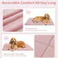 MADE 4 PETS Dog Crate Pad Bed for Large Dogs, Washable & Reversible, Anti-Slip Kennel Mat for Cozy Sleeping, Soft Fluffy Dog Bed for Indoor & Outdoor Use, 41"x29", Pink